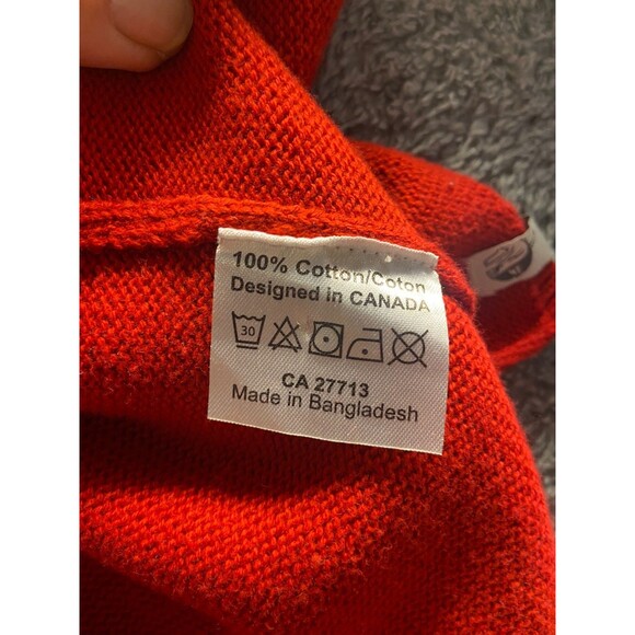 Nebraska Cornhuskers Women XL Red White Cotton Knit Sweater Hoodie - Picture 7 of 7